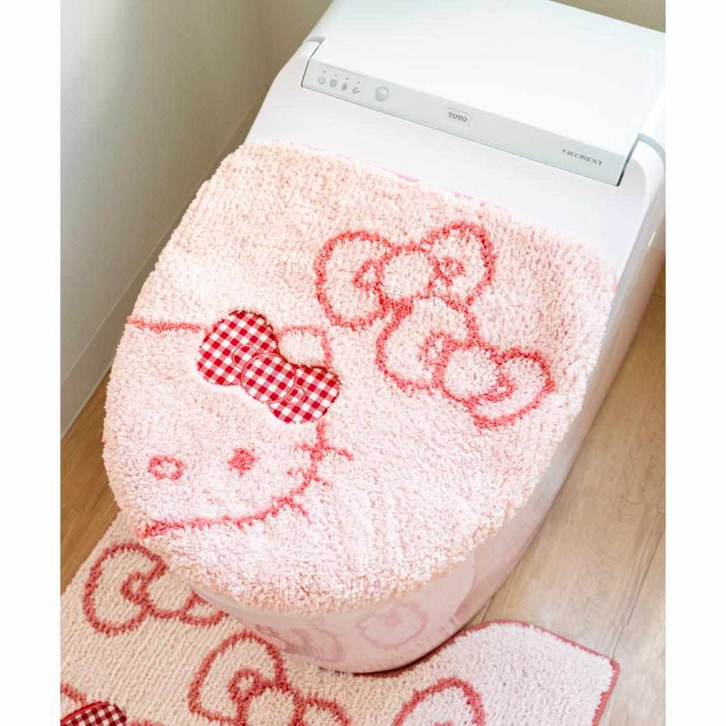 サンリオキャラクターズ トイレ用品 トイレフタカバー シュシュ ハローキティ Sanrio オカ
