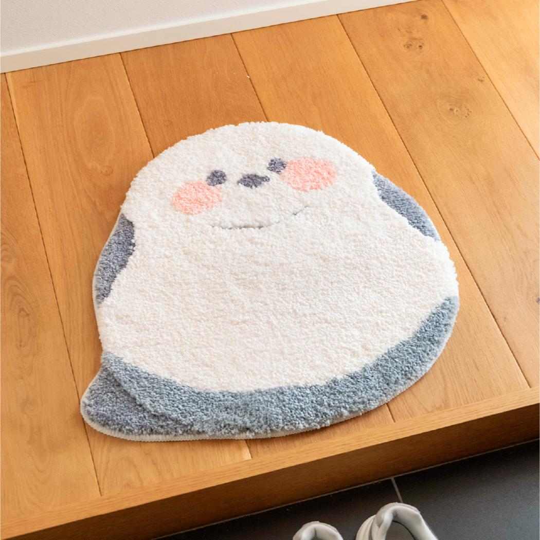 ファンディットアニマル フロアマット 洗えるマット シマエナガ オカ