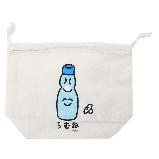 おえかきさんシリーズ 巾着袋 マチ付きキンチャク らむねさん オクタニ プレゼント おもしろ雑貨 グッズ メール便可 シネマコレクション
