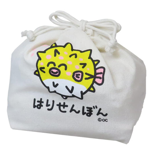 おえかきさん 巾着袋 マチ付ききんちゃくポーチ はりせんぼんさん オクタニ 新学期準備雑貨 小物入れ おもしろ雑貨 グッズ メール便可 シネマコレクション