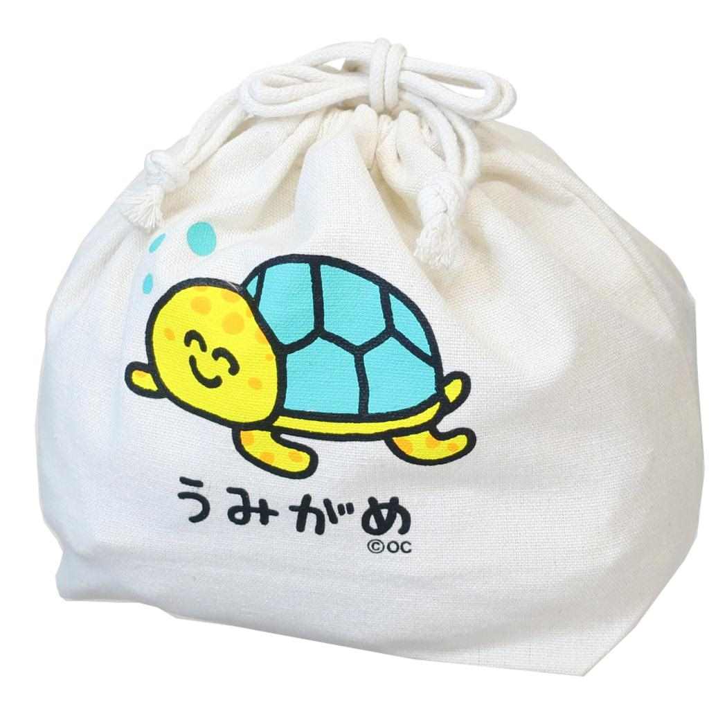 おえかきさん 巾着袋 きんちゃくポーチ うみがめさん オクタニ 小物入れ キャラクター グッズ メール便可 シネマコレクション