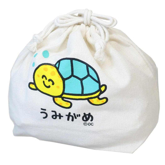 おえかきさん 巾着袋 きんちゃくポーチ うみがめさん オクタニ 小物入れ キャラクター グッズ メール便可 シネマコレクション