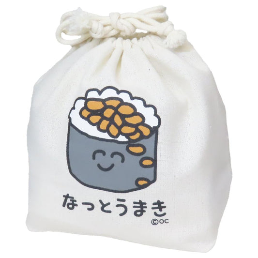 おえかきさん 巾着袋 きんちゃくポーチ なっとうまきさん オクタニ 小物入れ かわいい グッズ メール便可 シネマコレクション