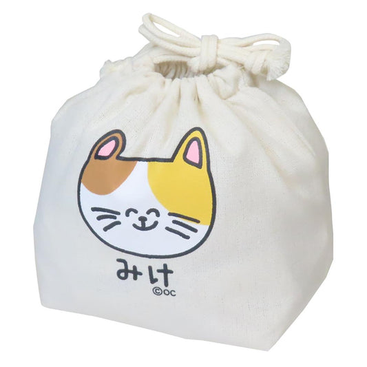 おえかきさん 巾着袋 キンチャク みけねこさん オクタニ 小物入れ おもしろ雑貨 グッズ メール便可 シネマコレクション