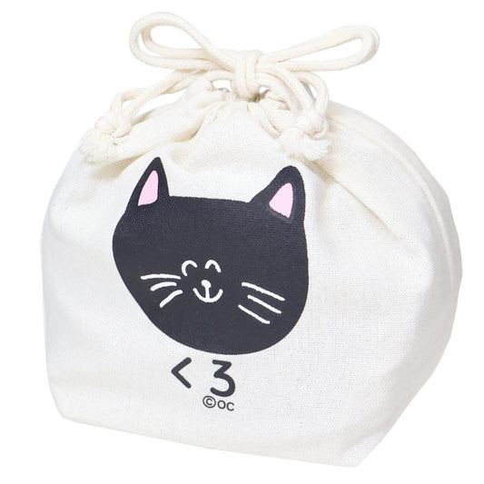 おえかきさん 巾着袋 きんちゃく くろねこさん オクタニ プレゼント おもしろ雑貨 グッズ メール便可 シネマコレクション