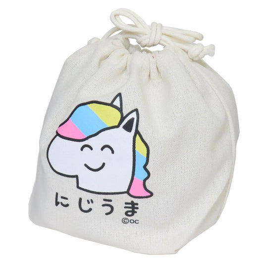 おえかきさん 巾着袋 マチ付ききんちゃくポーチ にじうまさん オクタニ 新学期準備雑貨 小物入れ おもしろ雑貨 グッズ メール便可 シネマコレクション