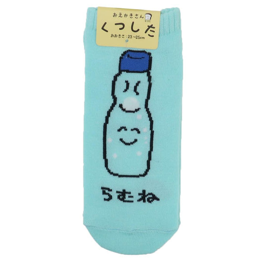 おえかきさんシリーズ 靴下 レディース レディースアンクルソックス らむねさん オクタニ プレゼント かわいい グッズ メール便可 シネマコレクション