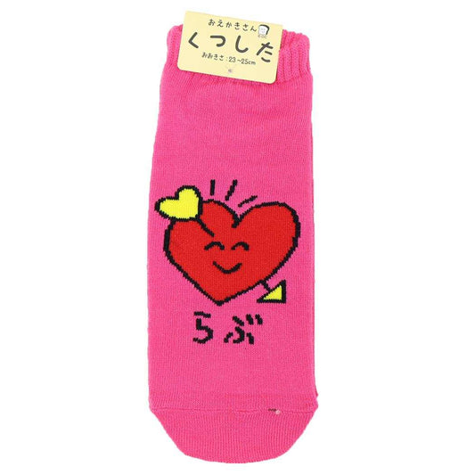 おえかきさん 女性用靴下 ANKLE SOCKS LADIES らぶさん オクタニ 大人向け かわいい グッズ メール便可 シネマコレクション
