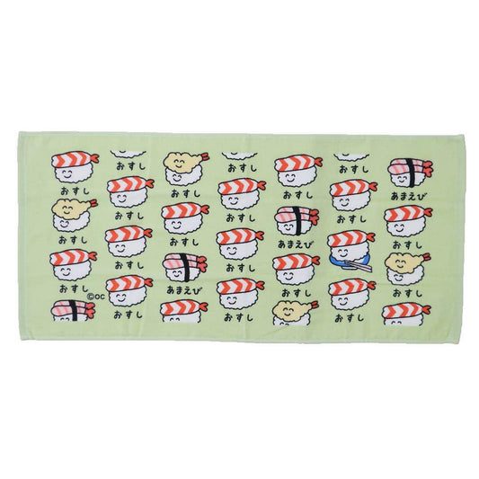おえかきさん フェイスタオル TOWEL ロングタオル おすしさんエビ オクタニ おもしろ雑貨 おもしろタオル グッズ シネマコレクション