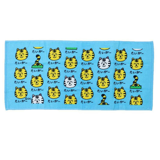 おえかきさん フェイスタオル TOWEL ロングタオル たいがーさん オクタニ おもしろ雑貨 おもしろタオル グッズ シネマコレクション
