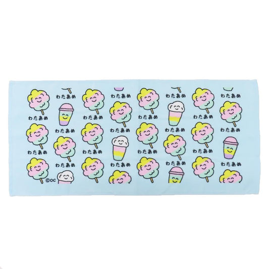 おえかきさんフェイスタオルプリントロングタオルわたあめさんオクタニおもしろタオル面白雑貨グッズメール便可シネマコレクション
