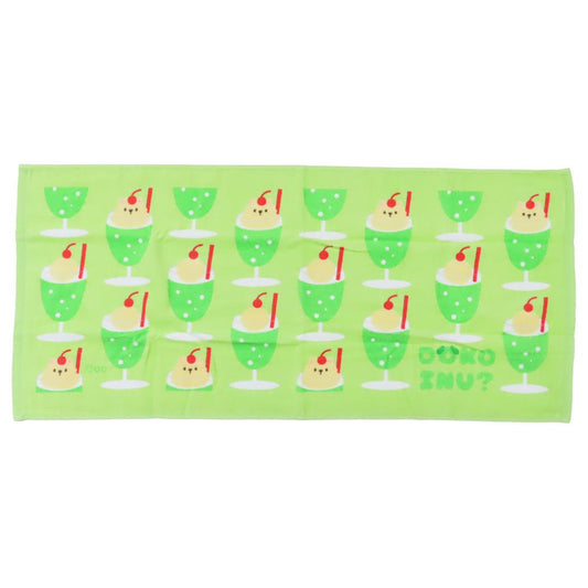 DOKOINU? フェイスタオル プリントロングタオル ドコイヌ クリームソーダ オクタニ おもしろタオル 面白雑貨 グッズ メール便可 シネマコレクション