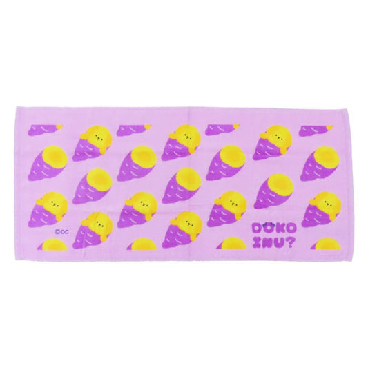 DOKOINU? フェイスタオル プリントロングタオル ドコイヌ さつまいも オクタニ おもしろタオル 面白雑貨 グッズ メール便可 シネマコレクション