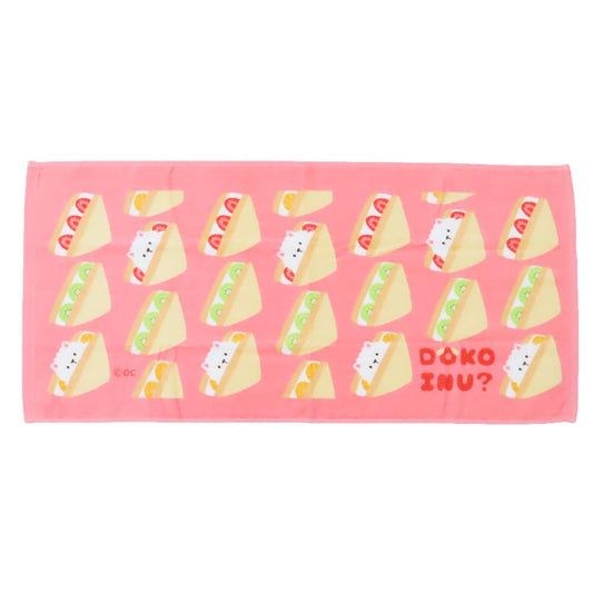 フェイスタオル TOWEL ロングタオル ドコイヌ フルーツサンド オクタニ おもしろタオル 面白雑貨 グッズ メール便可 シネマコレクション