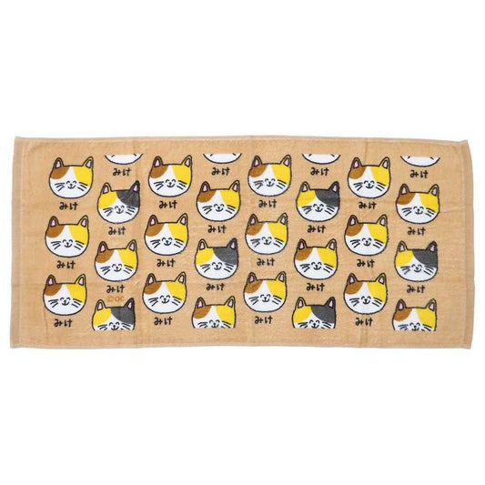おえかきさん フェイスタオル プリントロングタオル みけねこさん オクタニ 面白雑貨 かわいい グッズ メール便可 シネマコレクション