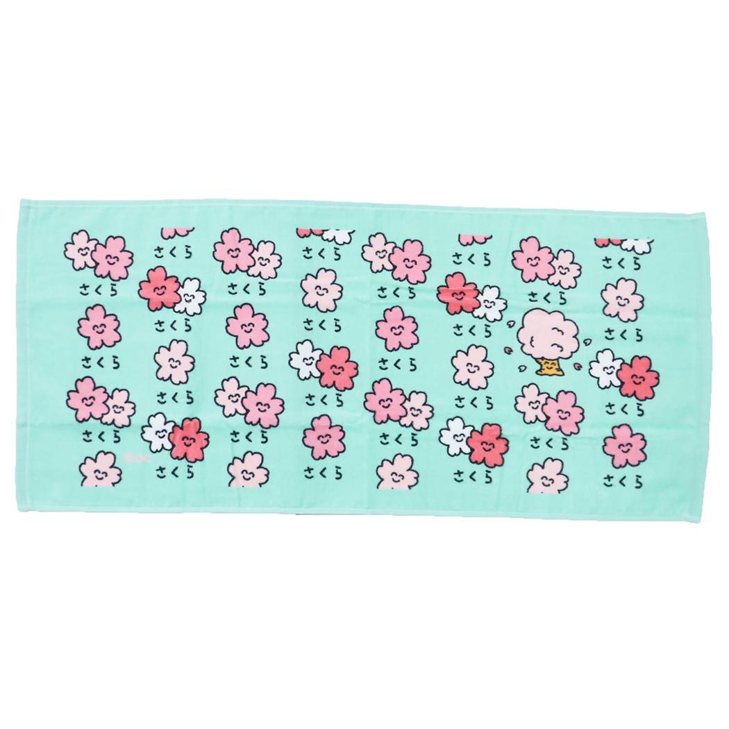 おえかきさん フェイスタオル TOWEL ロングタオル さくらさん オクタニ おもしろタオル キャラクター グッズ メール便可 シネマコレクション