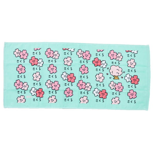 おえかきさん フェイスタオル TOWEL ロングタオル さくらさん オクタニ おもしろタオル キャラクター グッズ メール便可 シネマコレクション