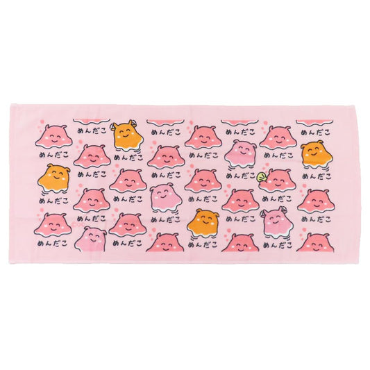 おえかきさん フェイスタオル プリントロングタオル めんだこさん ピンク オクタニ おもしろタオル 面白雑貨 グッズ メール便可 シネマコレクション