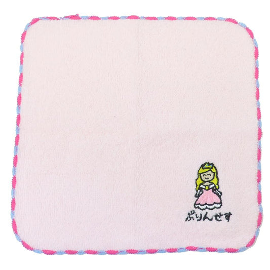 おえかきさん ミニタオル ワンポイント刺繍ハンカチタオル ぷりんせすさん オクタニ おもしろ雑貨 汗拭きタオル グッズ メール便可 シネマコレクション