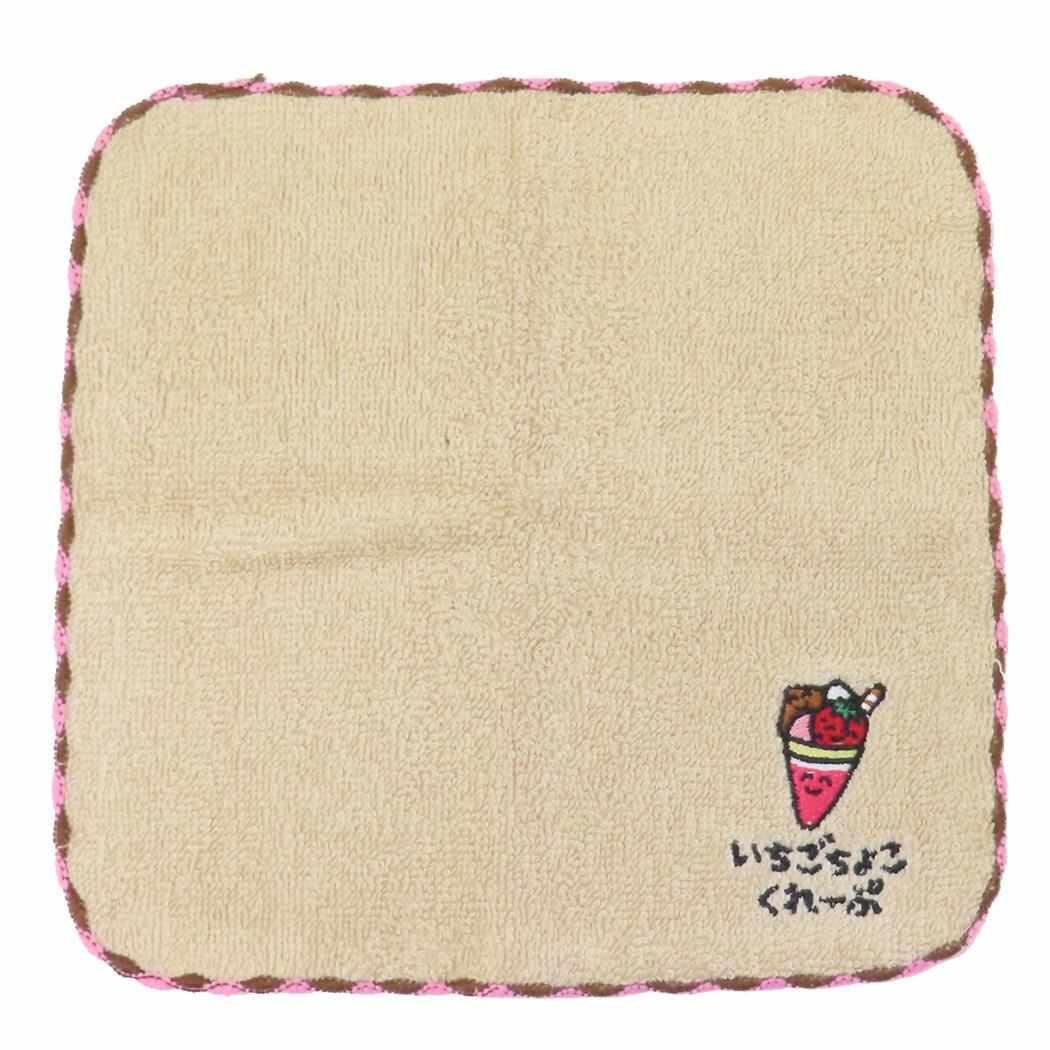 おえかきさん ミニタオル ワンポイント刺繍ハンカチタオル いちごちょこくれーぷさん オクタニ おもしろ雑貨 汗拭きタオル グッズ メール便可 シネマコレクション