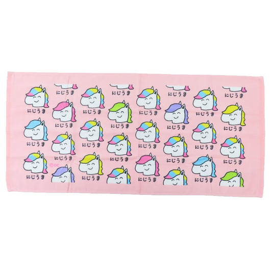 おえかきさん フェイスタオル プリントロングタオル にじうまさん オクタニ おもしろタオル 面白雑貨 グッズ メール便可 シネマコレクション