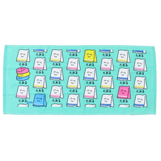 おえかきさん フェイスタオル プリントロングタオル たおるさん オクタニ おもしろタオル 面白雑貨 グッズ メール便可 シネマコレクション