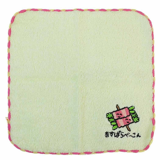 おえかきさん ミニタオル ワンポイント刺繍ハンカチタオル あすぱらべーこんさん オクタニ おもしろ雑貨 汗拭きタオル グッズ メール便可 シネマコレクション