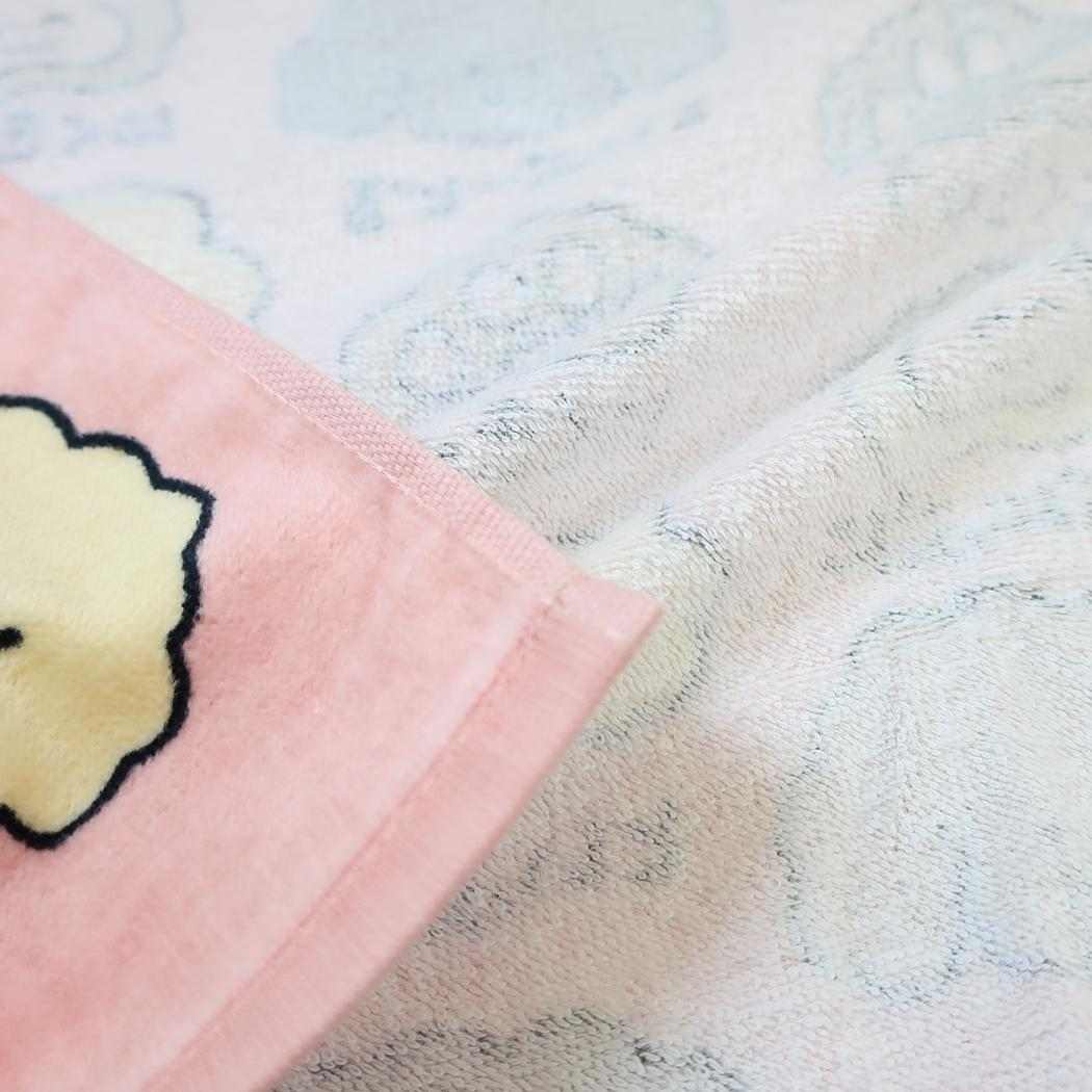 おえかきさん フェイスタオル プリントロングタオル といぷーどるさんピンク オクタニ