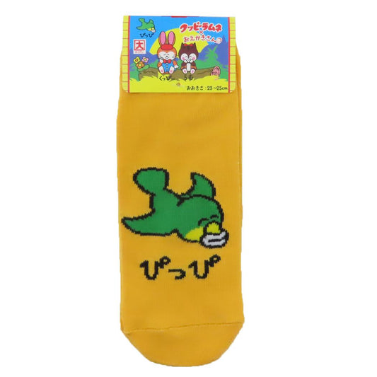 クッピーラムネｘおえかきさん 女性用靴下 レディースアンクルソックス ぴっぴさん オクタニ 大人向け かわいい グッズ メール便可 シネマコレクション