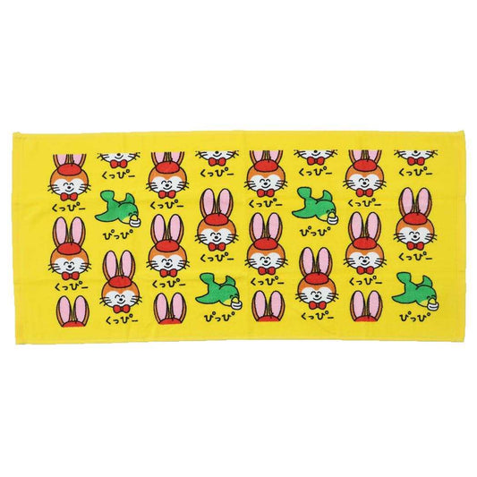 クッピーラムネｘおえかきさん フェイスタオル TOWEL ロングタオル くっぴーさん オクタニ おもしろタオル キャラクター グッズ メール便可 シネマコレクション