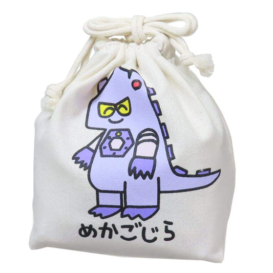 ゴジラVSおえかきさん 巾着袋 マチ付ききんちゃくポーチ めかごじらさん オクタニ 新学期準備雑貨 小物入れ おもしろ雑貨 キャラクター グッズ メール便可 シネマコレクション