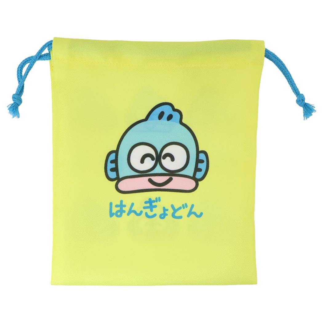 ハンギョドン 巾着袋 キンチャク マチ無し はんぎょどん イエロー サンリオ オクタニ きんちゃくポーチ 小物入れ キャラクター グッズ メール便可 シネマコレクション