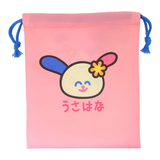 ウサハナ 巾着袋 キンチャク マチ無し うさはな ピンク サンリオ オクタニ きんちゃくポーチ 小物入れ キャラクター グッズ メール便可 シネマコレクション