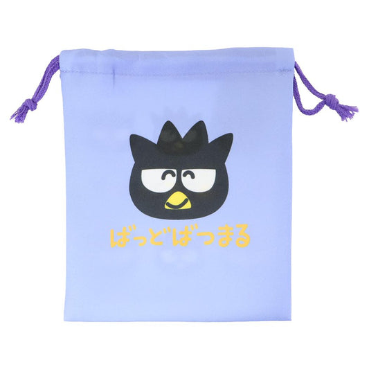 バッドばつ丸 巾着袋 キンチャク マチ無し ばっどばつまる ブルー サンリオ オクタニ きんちゃくポーチ 小物入れ キャラクター グッズ メール便可 シネマコレクション