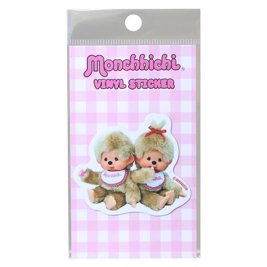 モンチッチ ダイカットシール ビニールステッカー MONCHICHI PAIR BEIGE オクタニ