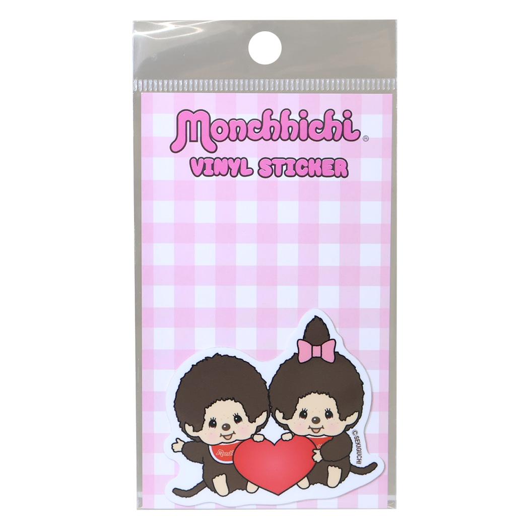 モンチッチ ダイカットシール ビニールステッカー MONCHICHI PAIR ハート オクタニ