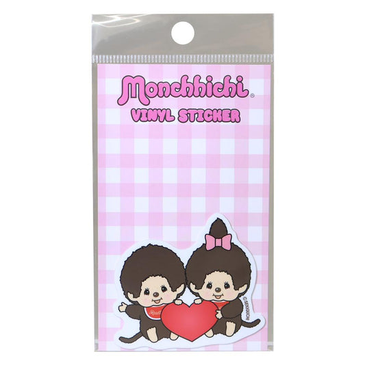 モンチッチ ダイカットシール ビニールステッカー MONCHICHI PAIR ハート オクタニ