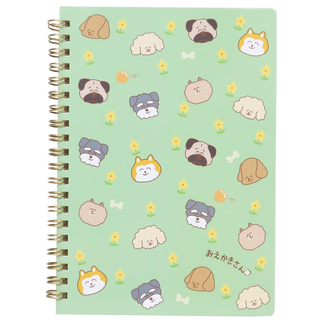 おえかきさん リングノート Wリングノート B6 いぬさんASST オクタニ 方眼 かわいい 新学期準備文具 グッズ メール便可 シネマコレクション