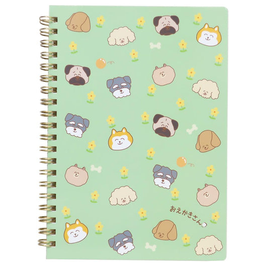 おえかきさん リングノート Wリングノート B6 いぬさんASST オクタニ 方眼 かわいい 新学期準備文具 グッズ メール便可 シネマコレクション