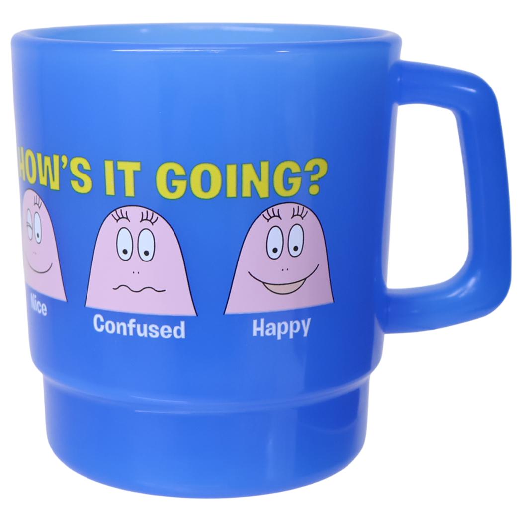 バーバパパ マグカップ プラスチックマグ HOW’S IT GOING？ BLUE BARBAPAPA 大西賢製販 プレゼント キャラクター グッズ シネマコレクション
