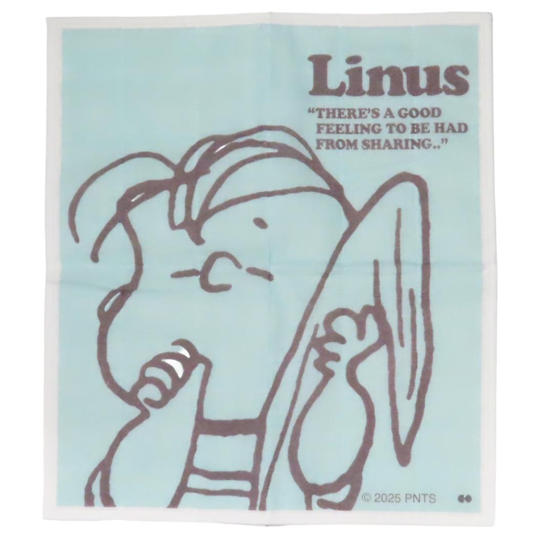 スヌーピー ふきん かや生地ふきん LINUS GR ピーナッツ 大西賢製販 キッチン用品 布巾 キャラクター グッズ メール便可 シネマコレクション