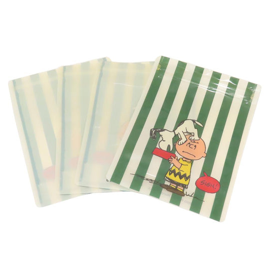 スヌーピー 小分けビニール袋 ストレージバッグ グリーン STRIPED PATTERN GR ピーナッツ 大西賢製販 ギフトバッグ キャラクター グッズ メール便可 シネマコレクション