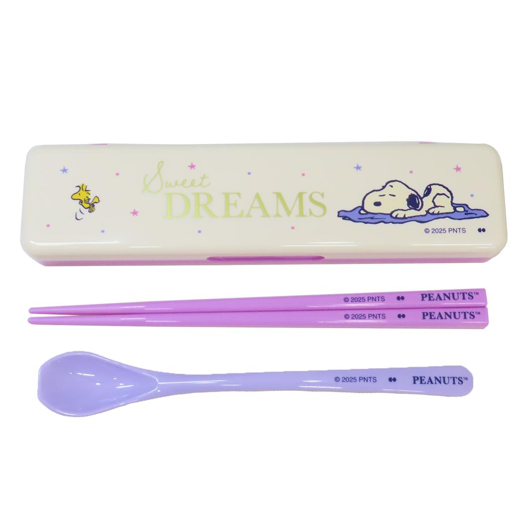 スヌーピー コンビセット 箸＆スプーンセット RELAX NIGHT ピーナッツ 大西賢製販 ランチグッズ キャラクター グッズ メール便可 シネマコレクション