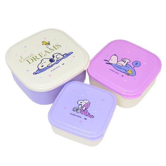 スヌーピー お弁当箱 シールランチ3P RELAX NIGHT ピーナッツ 大西賢製販 ランチグッズ キャラクター グッズ シネマコレクション