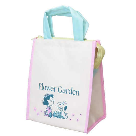 スヌーピー お弁当かばん ランチバッグスクエア M FLOWER GARDEN ピーナッツ 大西賢製販 ランチグッズ キャラクター グッズ メール便可 シネマコレクション