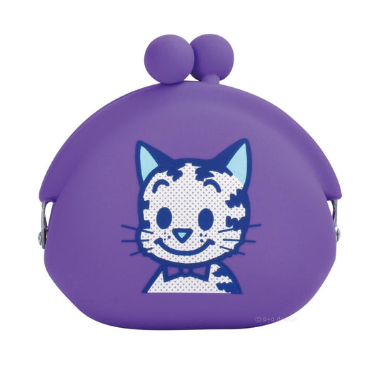 オサムグッズ コインケース POCHI ポチ キャット パープル Osamu Goods ピージーデザイン シリコンがまぐち 小銭入れ キャラクター グッズ シネマコレクション