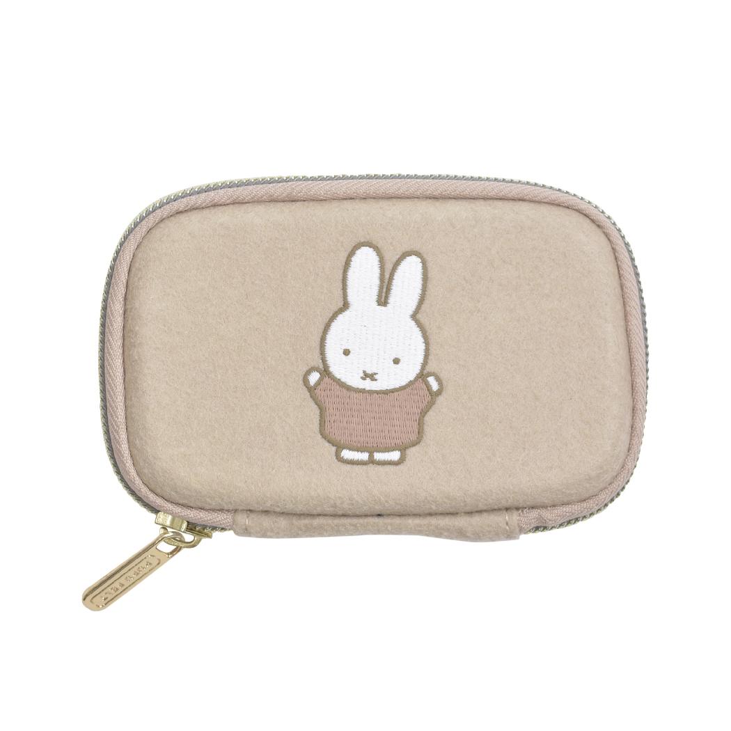 ミッフィー カード入れ PUPU FELT ププフェルト カードケース ベージュ ディックブルーナ ピージーデザイン 小銭入れ 絵本キャラクター グッズ メール便可 シネマコレクション