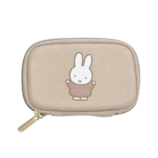 ミッフィー カード入れ PUPU FELT ププフェルト カードケース ベージュ ディックブルーナ ピージーデザイン 小銭入れ 絵本キャラクター グッズ メール便可 シネマコレクション