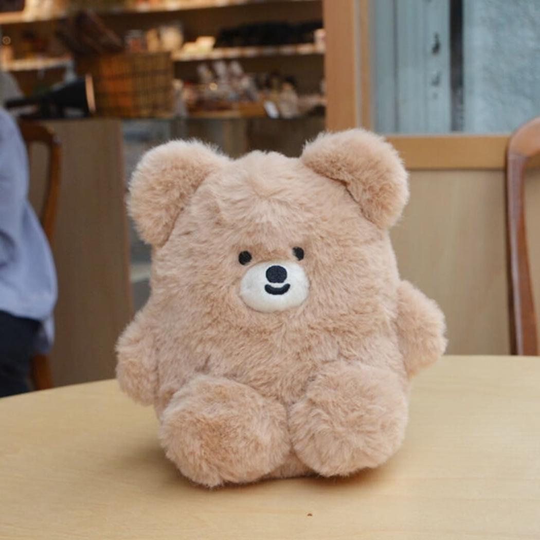 ころまるさん プラッシュドール お座りぬいぐるみ こぐま ピンクベージュ ピージーデザイン
