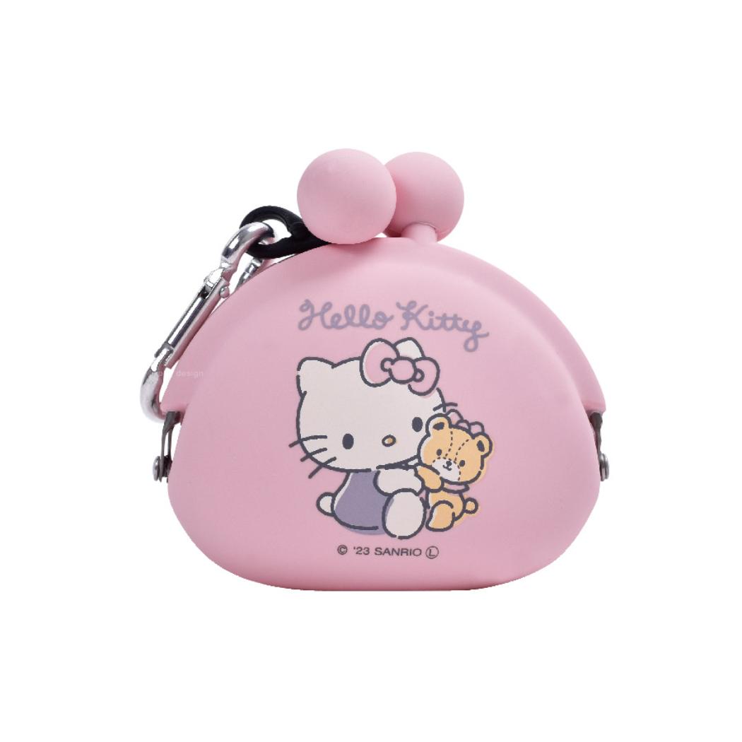 ハローキティ コインケース POCHIBI ポチビ ふんわりピンク サンリオ ピージーデザイン シリコンがまぐち 小銭入れ キャラクター グッズ シネマコレクション